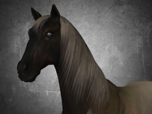 animal - horse a02 nogear 3D Model