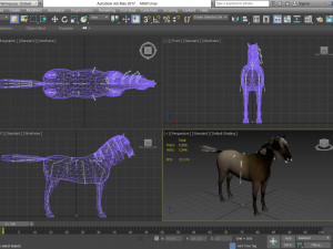 animal - horse a02 nogear 3D Model