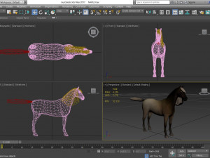 animal - horse a02 nogear 3D Model
