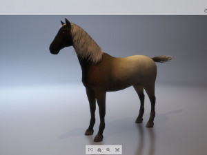 animal - horse a02 nogear 3D Model