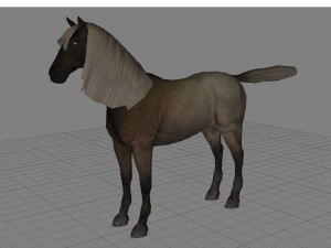 animal - horse a02 nogear 3D Model