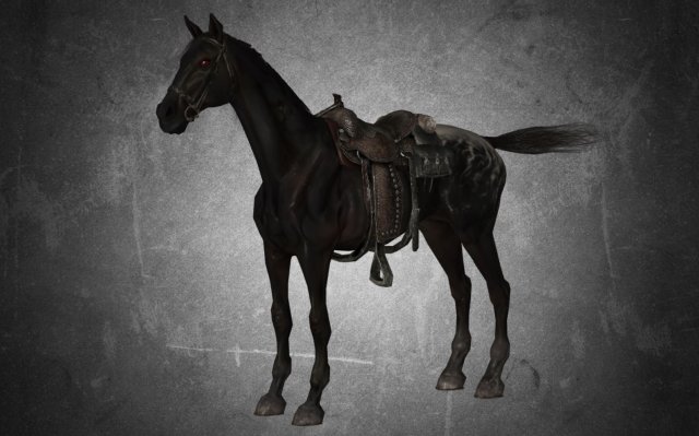 animal - horse a03 Model 3D .c4d .max .obj .3ds .fbx .stl .blend 