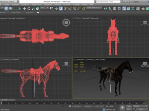animal - horse a03 Model 3D
