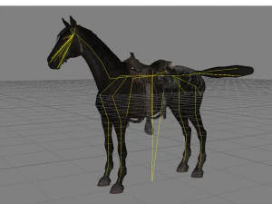 animal - horse a03 3D Model