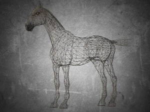 animal - horse a06 nogear 3D Model