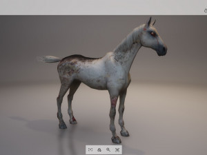 animal - horse a06 nogear Modelo 3D