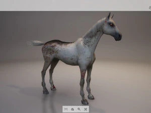 animal - horse a06 nogear 3D Model