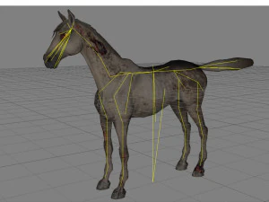 animal - horse a06 nogear 3D Model