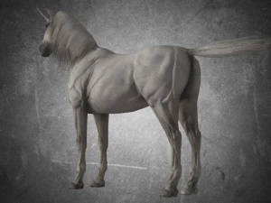 동물 - 말 a08 nogear 3D 모델