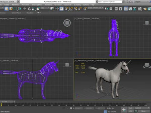 동물 - 말 a08 nogear 3D 모델