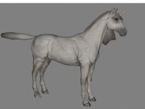 동물 - 말 a08 nogear 3D 모델