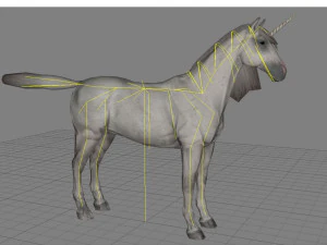동물 - 말 a08 nogear 3D 모델