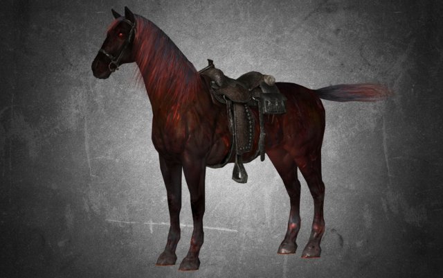 animal - horse a09 3D Model .c4d .max .obj .3ds .fbx .stl .blend 