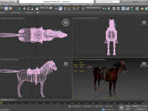 animal - horse a09 3D Model