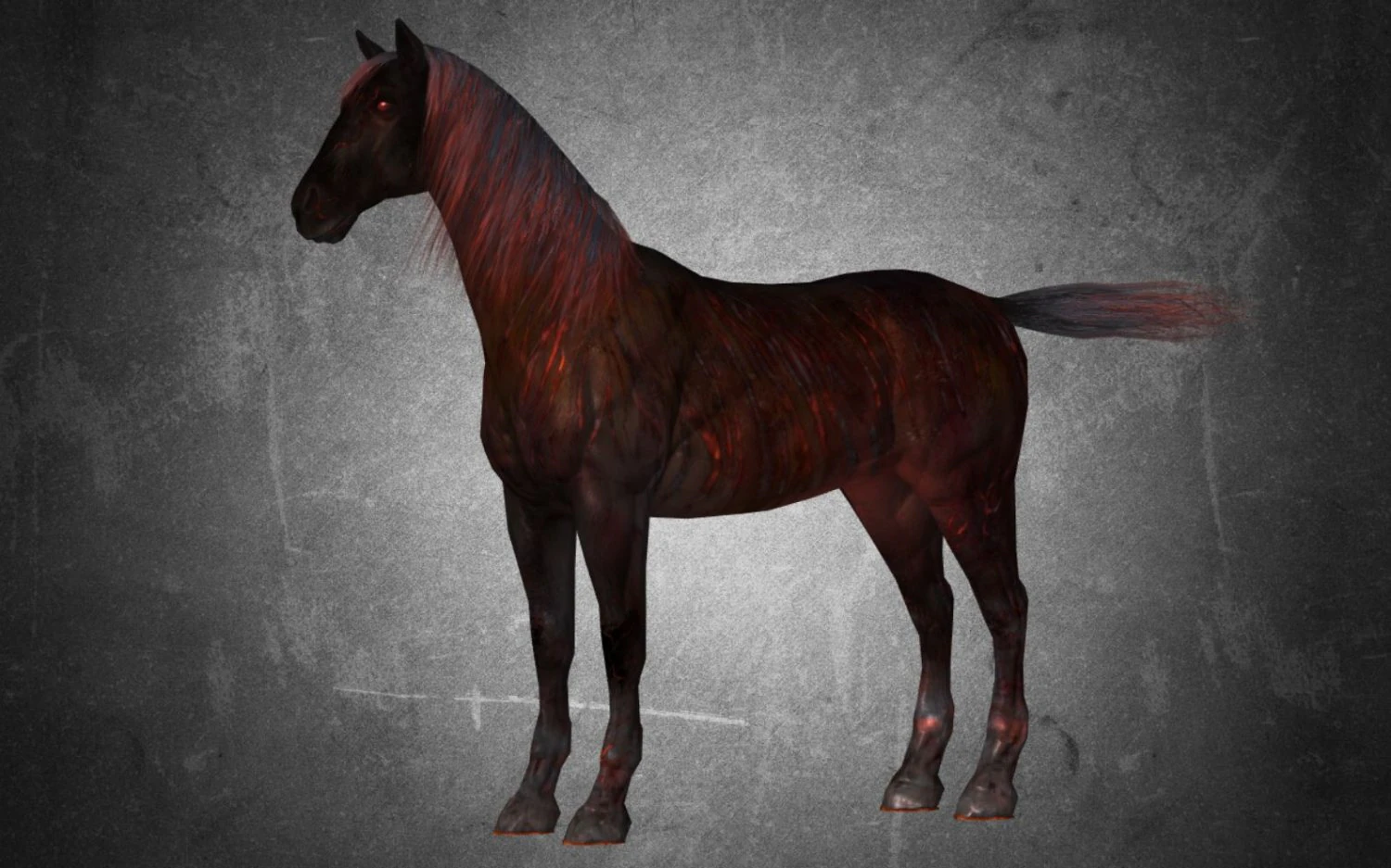 animal - horse a10 nogear 3D Model .c4d .max .obj .3ds .fbx .stl .blend 