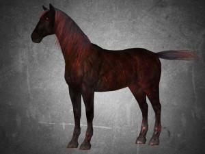 animal - horse a10 nogear 3D 模型