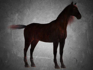 animal - horse a10 nogear 3D Model