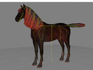 animal - horse a10 nogear 3D Model