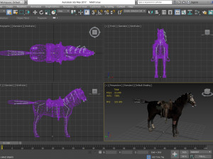 animal - horse b01 3D Модель