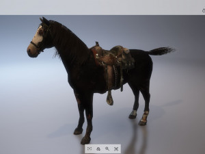 animal - horse b01 3D Модель