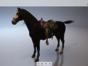 animal - horse b01 3D Model