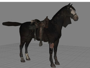 animal - horse b01 3D Модель