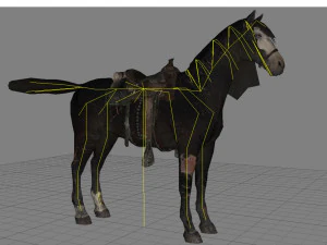 animal - horse b01 3D Model