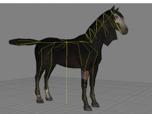 animal - horse b02 nogear 3D Model
