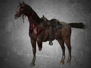 тварина - кінь b03 3D Модель