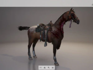animal - horse b03 3D Model