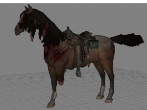 animal - horse b03 3D Model