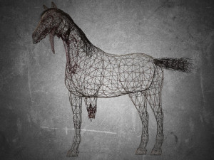 animal - horse b04 nogear Modèle 3D