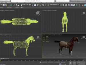 animal - horse b04 nogear Modèle 3D