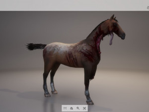 animal - horse b04 nogear Modèle 3D
