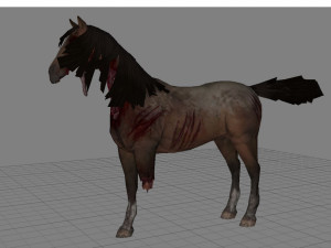 animal - horse b04 nogear Modèle 3D