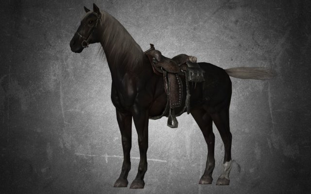 animal - horse b05 3D Модель .c4d .max .obj .3ds .fbx .stl .blend 
