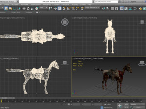 animal - horse c01 3D 모델