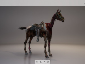 animal - horse c01 3D 모델