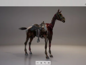 animal - horse c01 3D Model