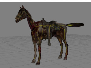 animal - horse c01 3D 모델