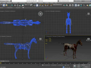 animal - horse c02 nogear 3D Model