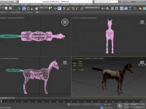 animal - horse c02 nogear 3D Model