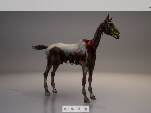 animal - horse c02 nogear 3D-Modell