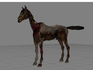 animal - horse c02 nogear 3D Model