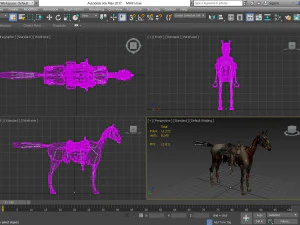 animal - horse c03 3D Model