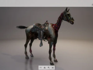 animal - horse c03 3D Model