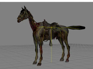 animal - horse c03 3D Model