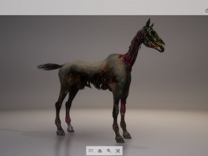 animal - horse c06 nogear 3D Модель
