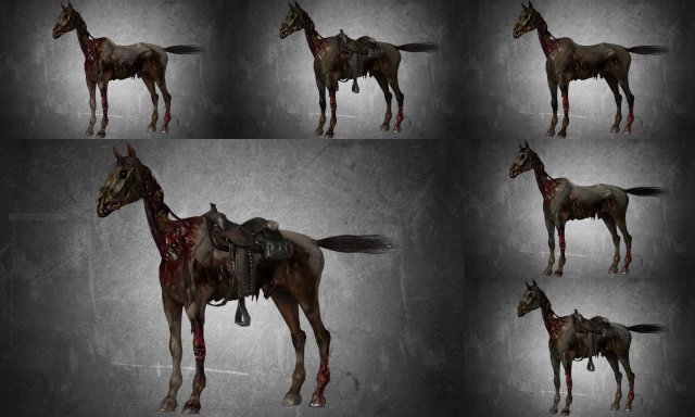 collection animal - horse c01-c06 Model 3D .c4d .max .obj .3ds .fbx .stl .blend 