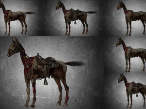 collection animal - horse c01-c06 3D 模型